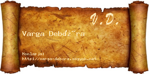 Varga Debóra névjegykártya